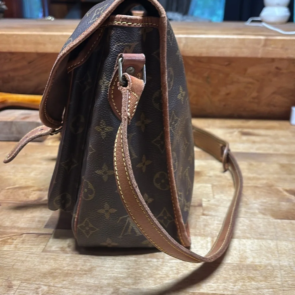 Louis Vuitton Monogram Canvas Messenger Bag in Brown and Tan